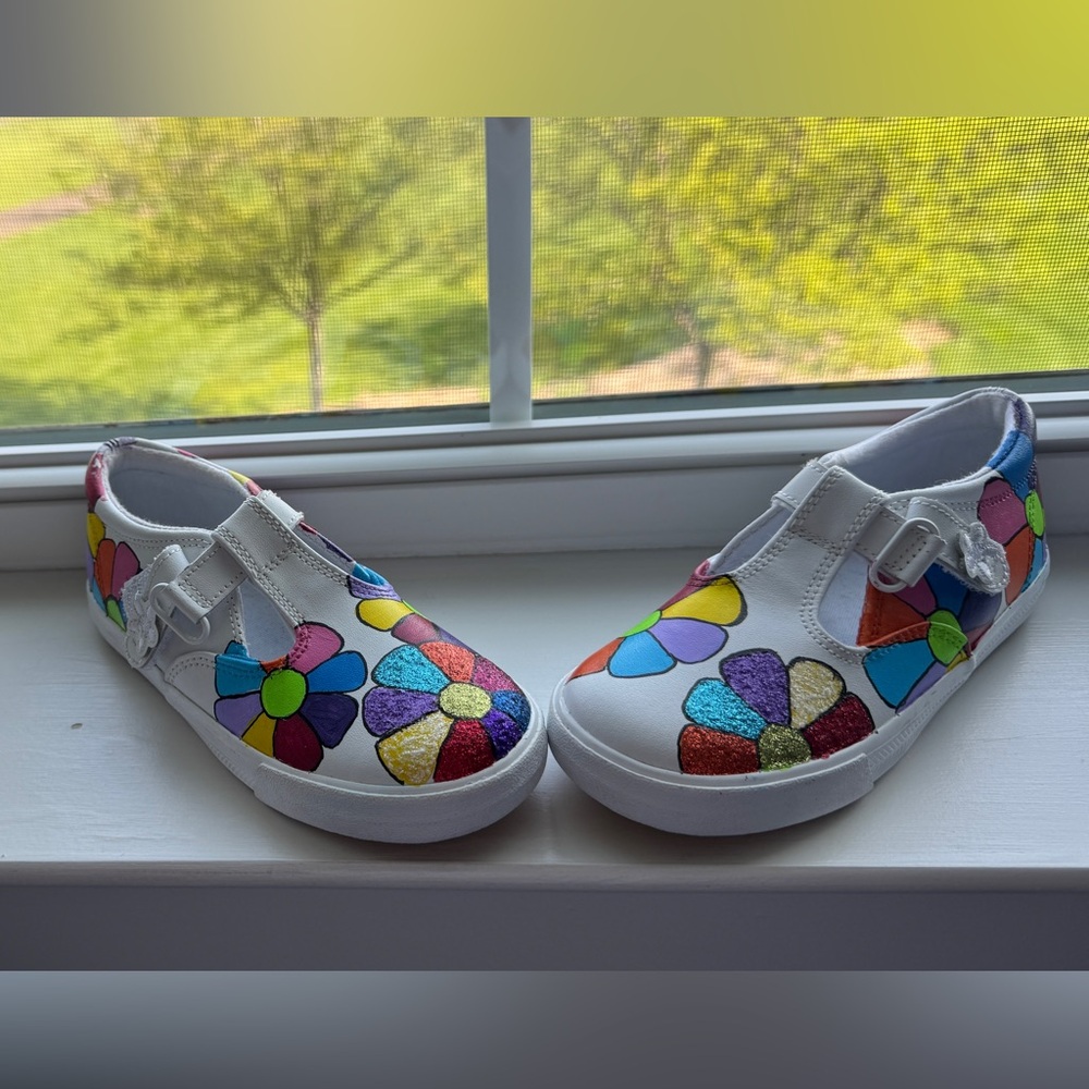 Colorful Handpainted Keds for Little Girls